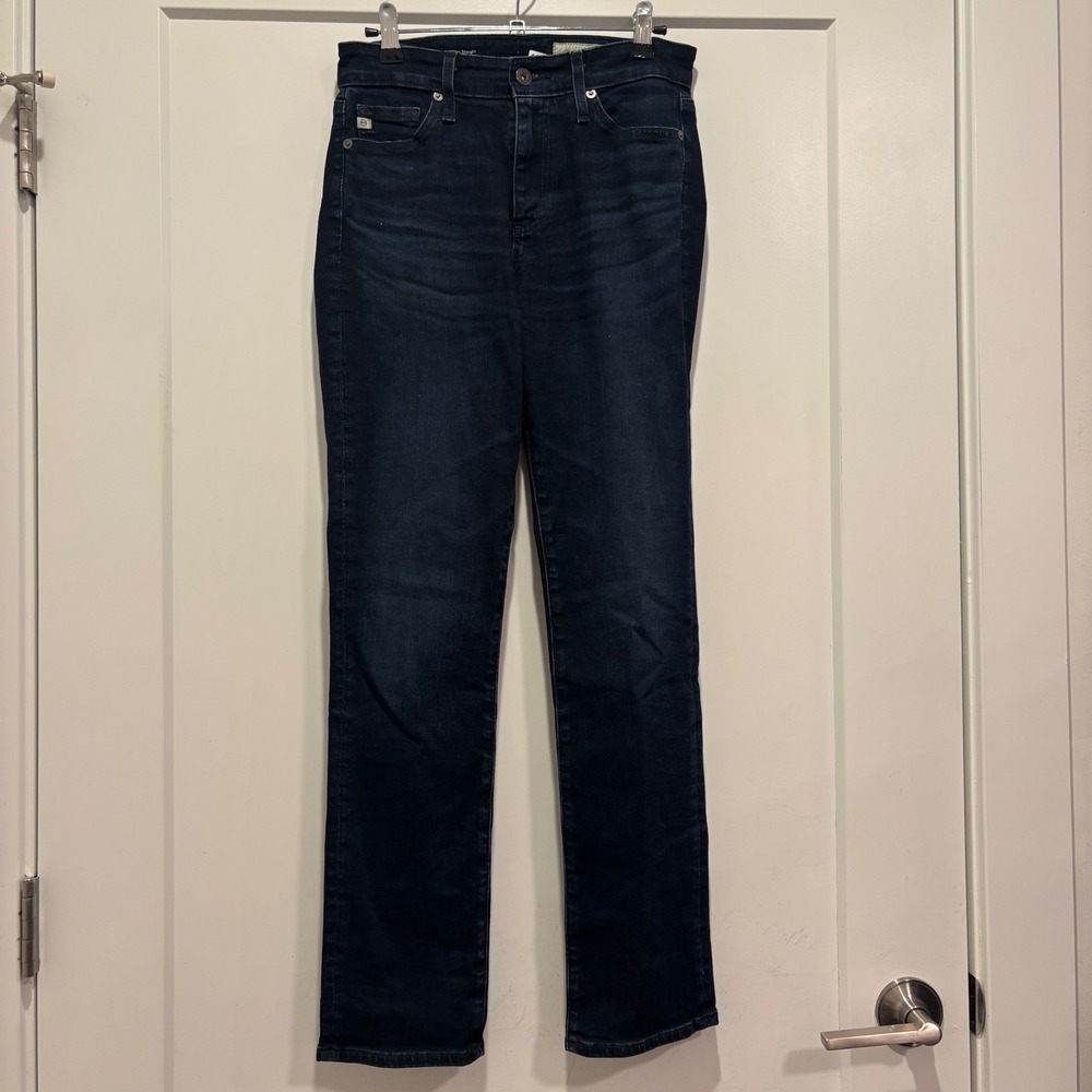 AG Adriano Goldschmied Mari High Rise Slim Straight Jeans Dark Wash Size 26